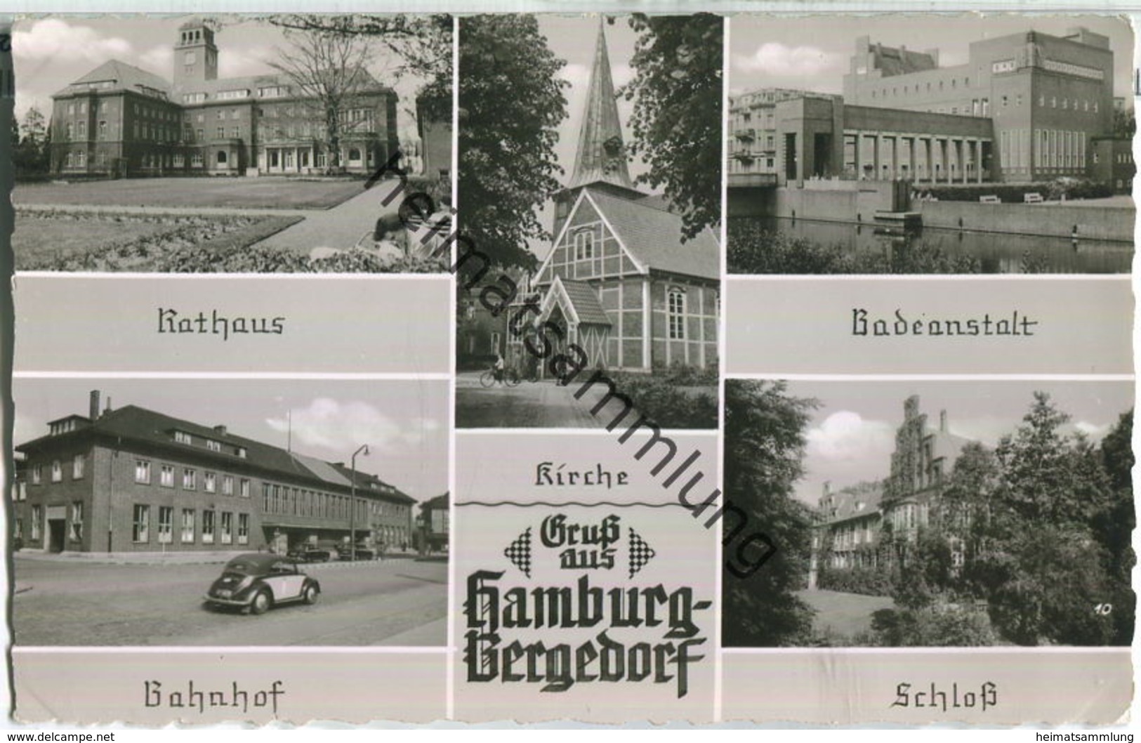 Hamburg-Bergedorf - Badeanstalt - Bahnhof - Verlag Ferd. Lagerbauer & Co. Hamburg