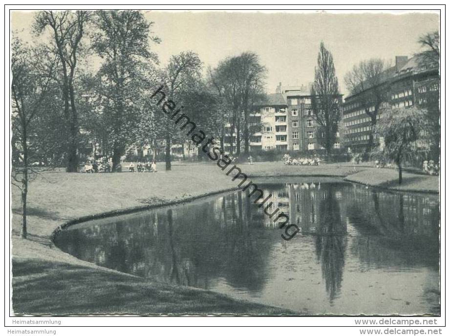 Hamburg-Eimsbüttel - Am Weiher - AK Grossformat 50er Jahre