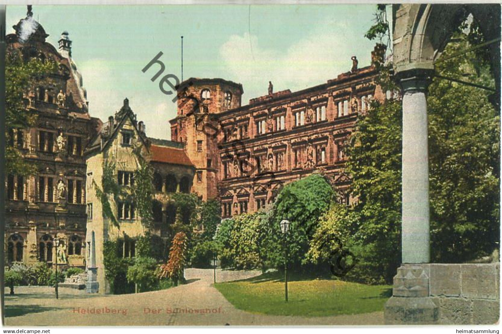 Heidelberg - Der Schlosshof - Verlag Edm. von König Heidelberg