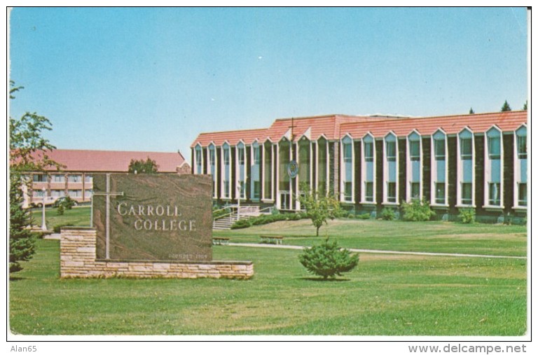 Helena MT Montana, O'Connell Hall Carroll College Campus, School Education, c1960s Vintage Postcard