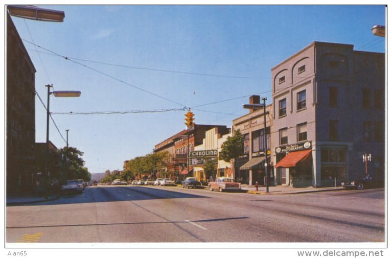 Hendersonville NC North Carolina, Street Scene, Movie Theatre Photography Store, c1950s Vintage Postcard