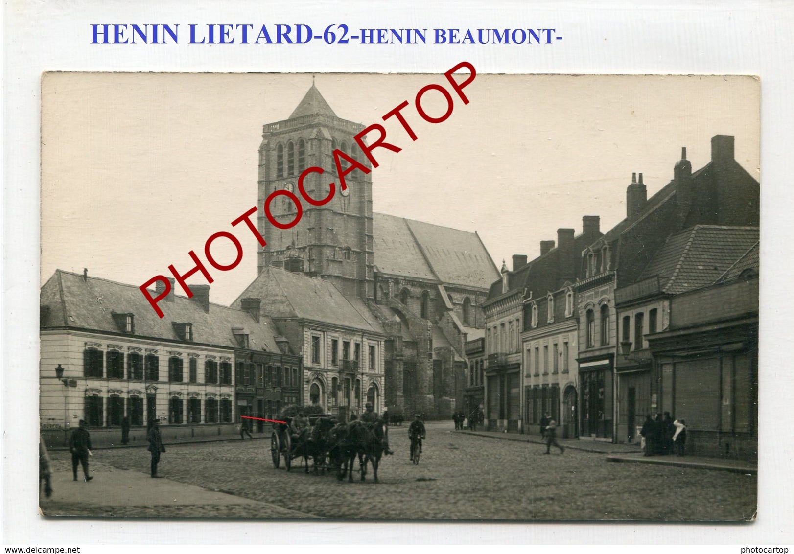 HENIN-BEAUMONT-CARTE PHOTO Allemande-Guerre 14-18-1WK-France-62-Militaria-