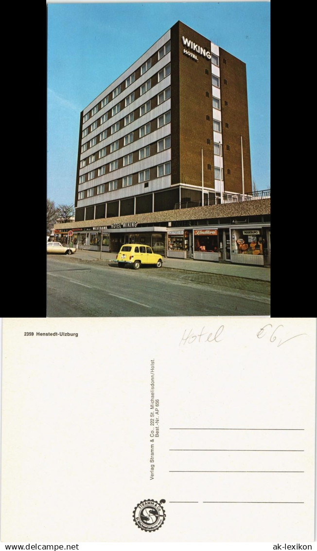 Henstedt-Ulzburg Straßen Partie mit Renault am Hotel Wiking 1970