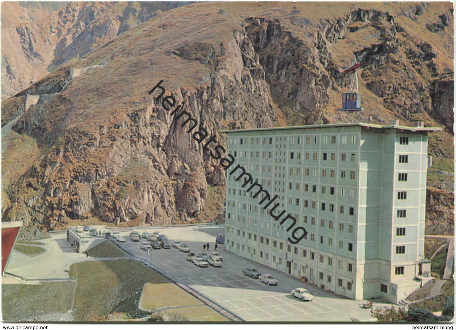 Hérémence - Hotel du Barrage de la Grande Dixence avec le Téléphérique du Lac des Dix - Luftseilbahn - AK Grossformat -