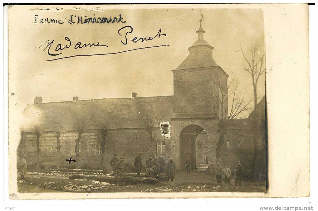 HERICOURT - Carte Photo légendée : Ferme d'Héricourt