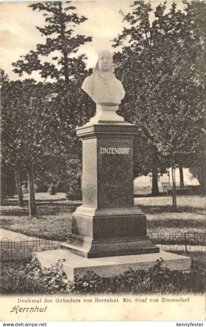 Herrnhut in Sachsen - Denkmal des Gründers von Herrnhut