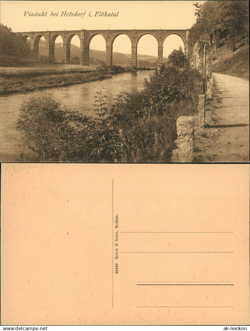 Hetzdorf-Flöha (Sachsen) Brücke Viadukt bei Hetzdorf i. Flöhatal 1910