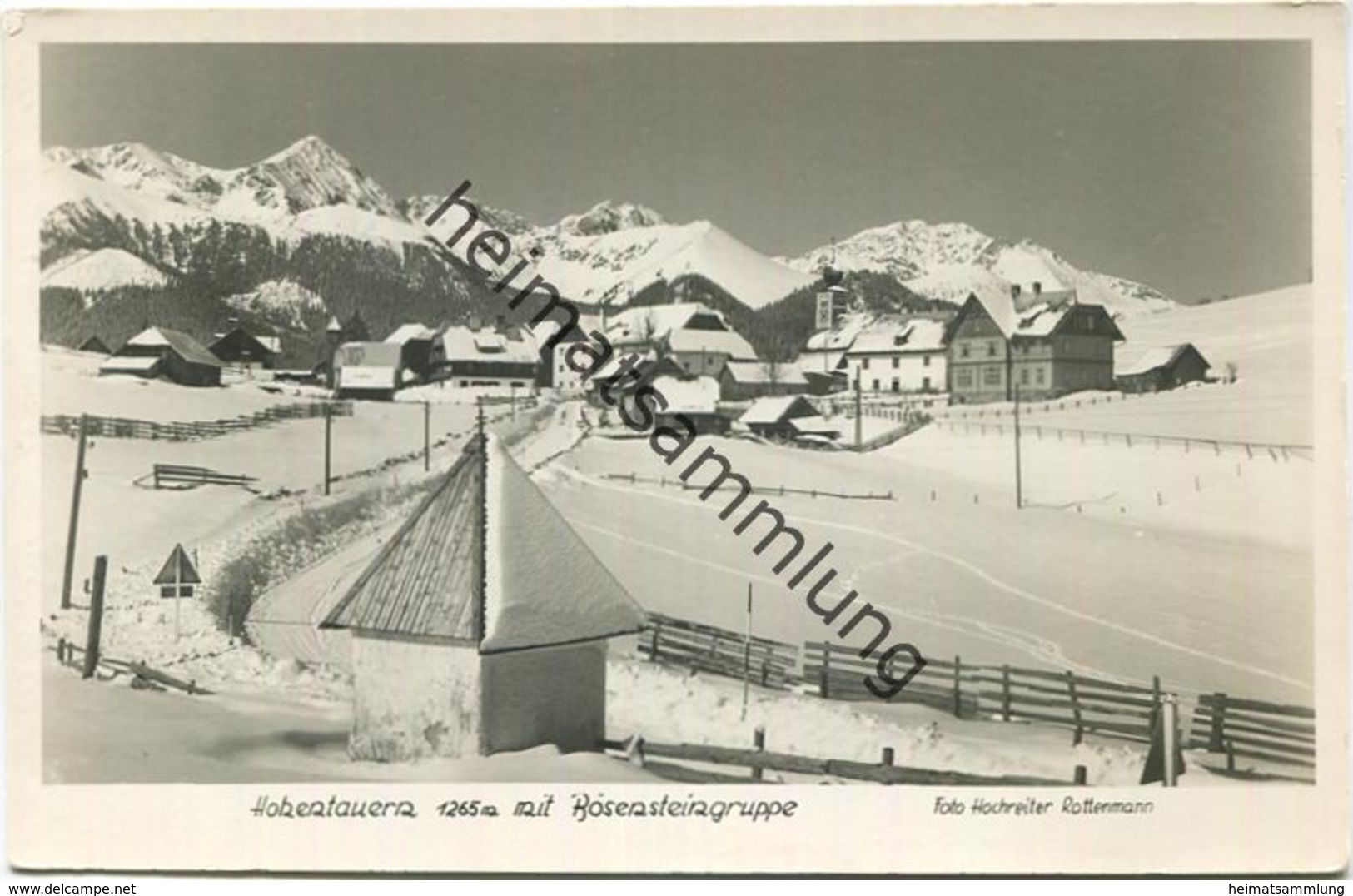 Hohentauern mit Bösensteingruppe - Foto-AK - Posthilfsstellenstempel Hohentauern P. Trieben gel. 1957