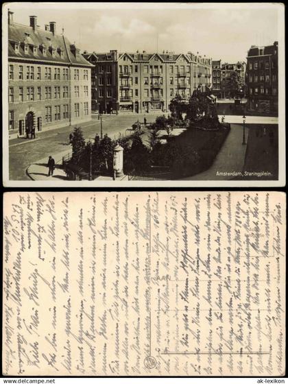 Postkaart Amsterdam Amsterdam Staringplein. 1938