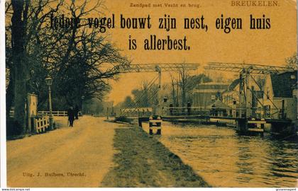 BREUKELEN  ZANDPAD MET VECHT EN BRUG      2 SCANS