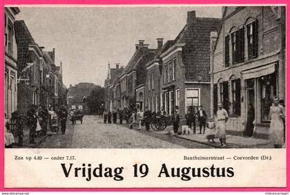 Coevorden - Bentheimerstraat - Vieille Voiture - Animée - ** Apparemment carte contrecollée - Fabrication Maison **