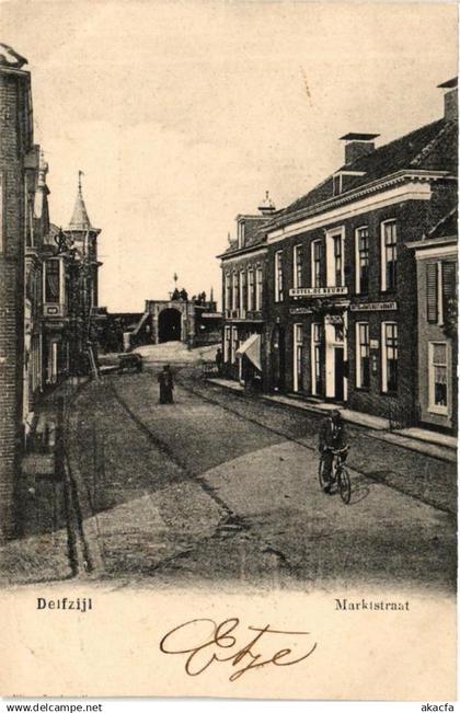 CPA AK DELFZIJL Marktstraat NETHERLANDS (604064)