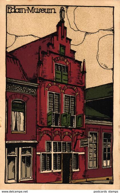 Edam, Edam-Museum, Steindruck-AK, um 1920