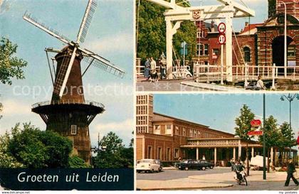 72766390 Leiden Windmuehle Zugbruecke Gebaeude Leiden