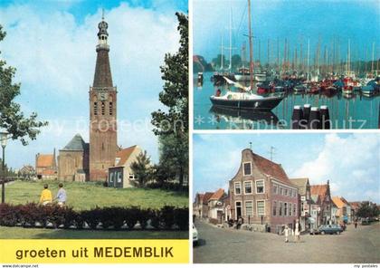 73081367 Medemblik Kirche Hafen Ortsansicht