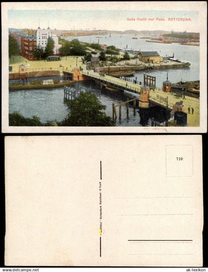 Postkaart Rotterdam Rotterdam Oude Hoofd met Maas, ROTTERDAM 1910