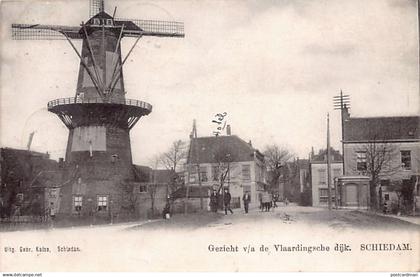 Nederland - SCHIEDAM - Molen - Gezicht v. a. de Vlaardingsche dijk