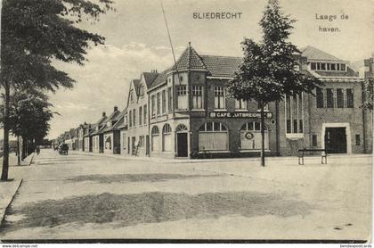 Nederland, SLIEDRECHT, Cafe Uitbreiding Langs de Haven (1910s) Nauta A635 Ansichtkaart