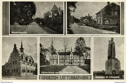 Nederland, TUBBERGEN, Almeloschestraat, Oranjestraat, Monument (1950s) Ansichtkaart