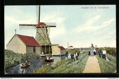 AK Zaanstreek, Flusspartie mit Windmühle