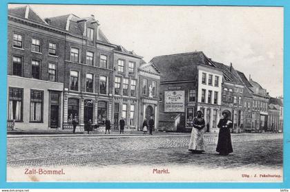 NEDERLAND prentbriefkaart Markt Zaltbommel