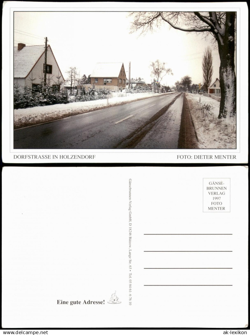 Holzendorf (Mark)-Gemeinde Nordwestuckermark DORFSTRASSE IN HOLZENDORF 1997