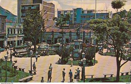 Tegucigalpa Honduras, Central Park, Autos Business Signs, c1960s Vintage Postcard