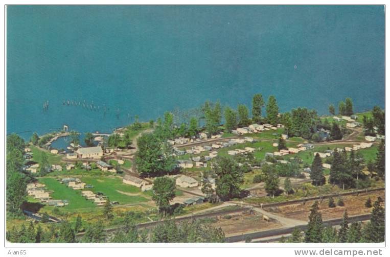 Hope ID Idaho,  Chris and May's Trailer Resort Court Camping, c1950s/60s Vintage Postcard