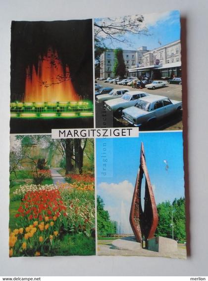 D174086   Hungary   Budapest Margitsziget  Margareteninsel  Margaret Island  tulip foutain  Grand Hotel auto autmobile