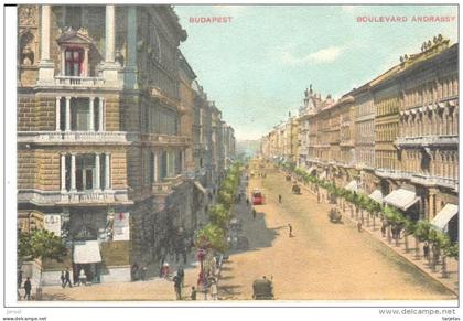 POSTAL   -  BUDAPEST  -HUNGRIA  - BOULEVARD ANDRASSY