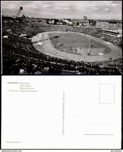 Postcard Budapest Népstadion Volksstadion Stadiona lidova 1960