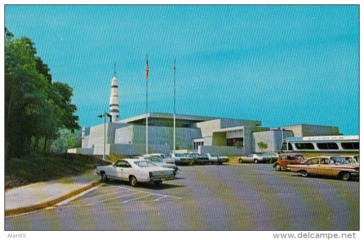 Huntsville Alabama, Space &amp; Rocket Center, Apollo Program and Moon Exhibits, c1960s Vintage Postcard