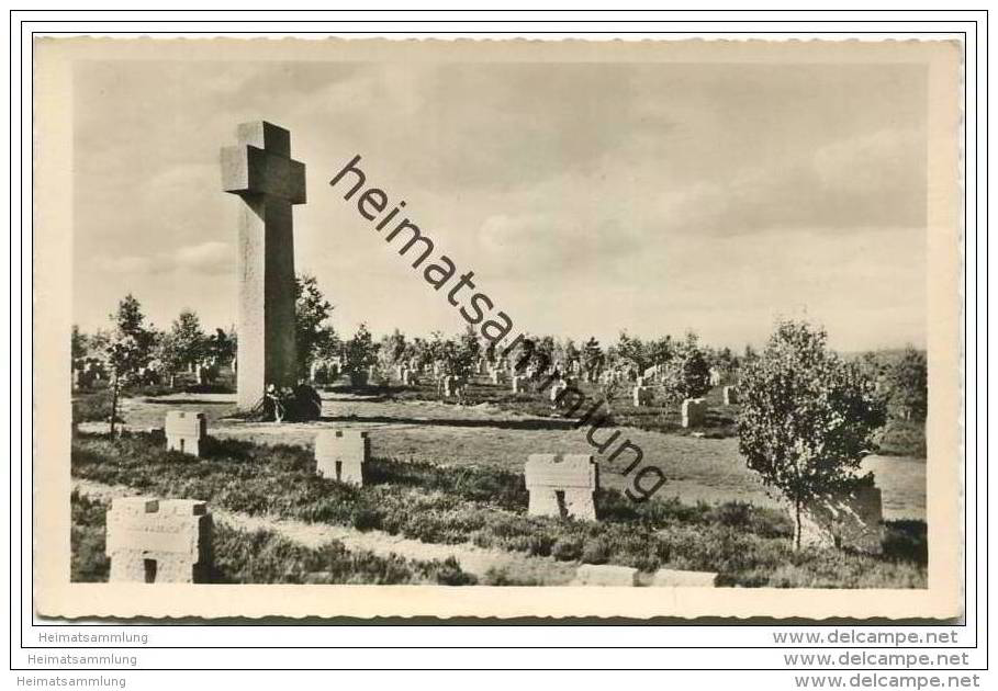 Hürtgenwald - Ehrenfriedhof Hürtgen Kreis Düren - Foto-AK 50er Jahre