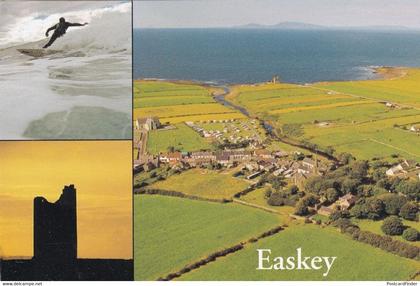 Easkey Co Sligo Ireland Surfboarding Map Postcard