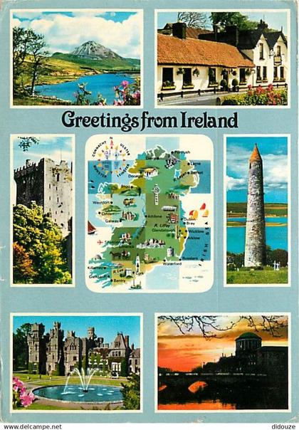 Irlande - Multivues - Carte Géographique - Ireland - CPM - Voir Scans Recto-Verso