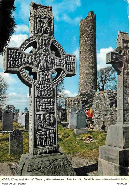 Irlande - Louth - Monasterboice - Celtic Cross and Round Tower - CPM - Voir Scans Recto-Verso