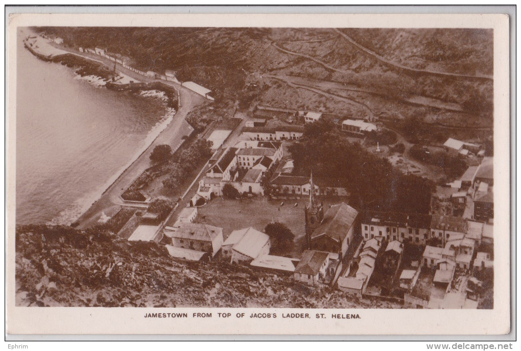 Île Sainte-Hélène - Saint Helena Island - Jamestown from top of Jacob's ladder