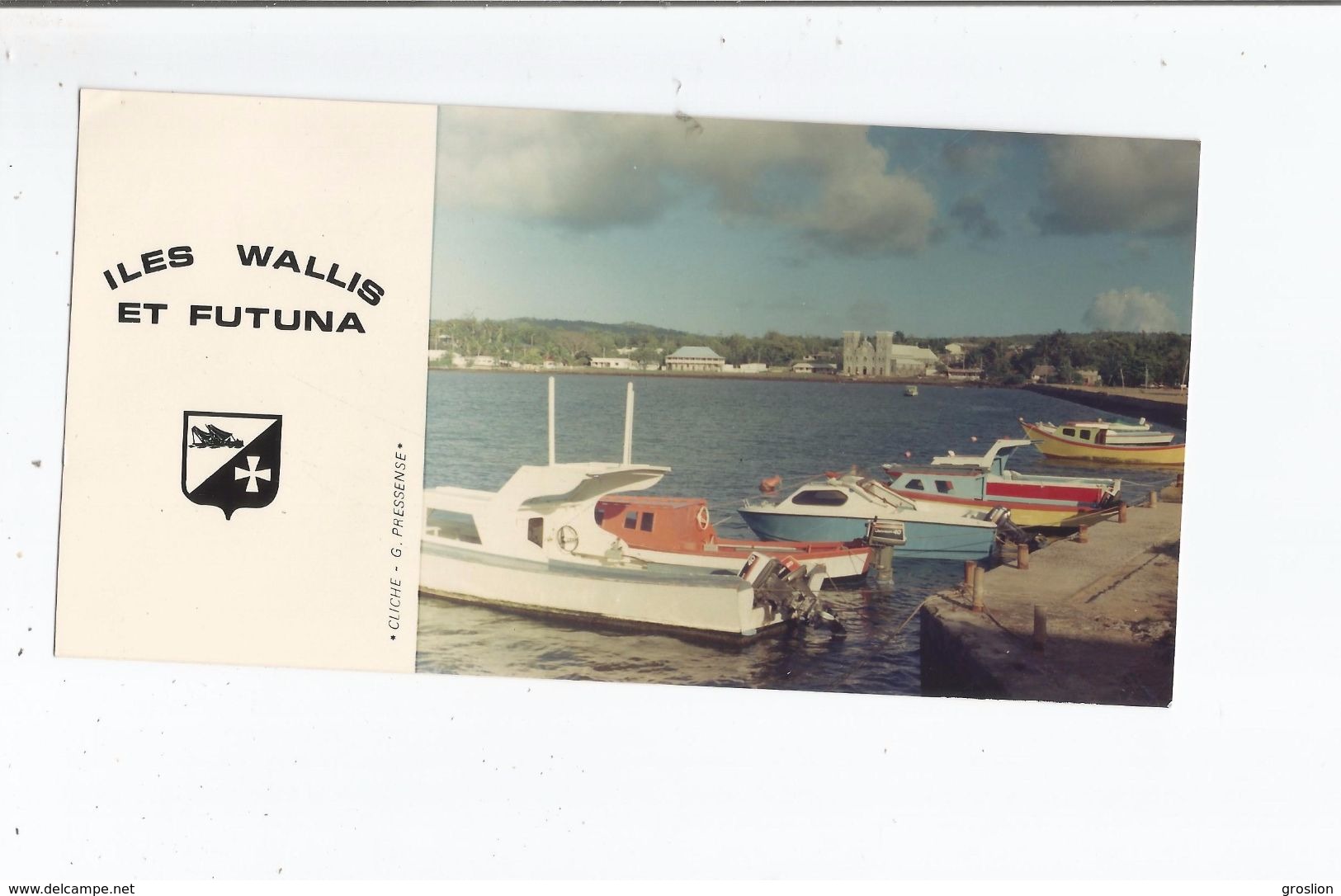 ILES WALLIS ET FUTUNA CARTE PHOTO DU WHARF DE MATA URU