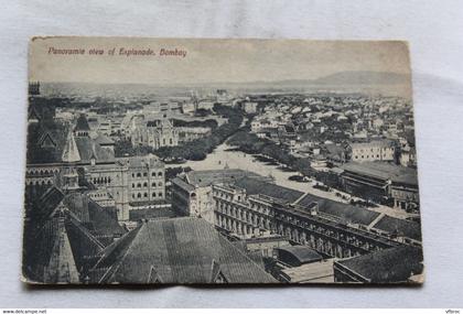 Bombay, panorama view of esplanade, Inde