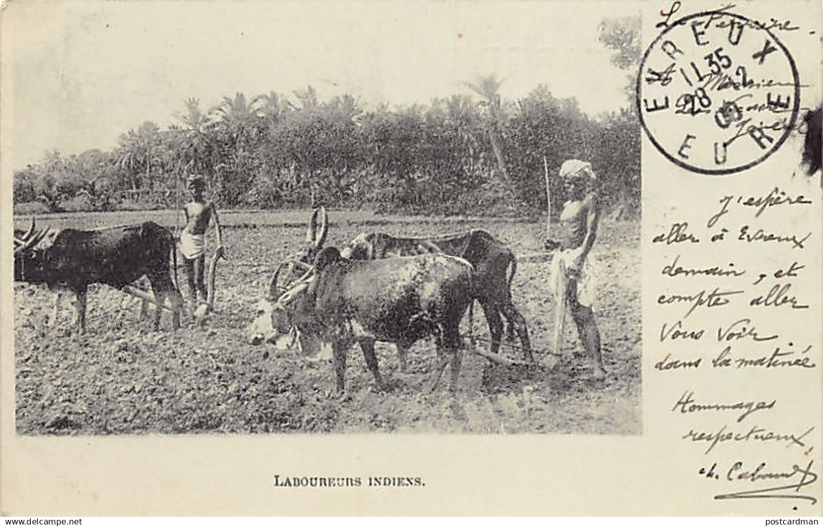 India - Indian ploughmen - Publ. Franciscan Missions in Vanves, France