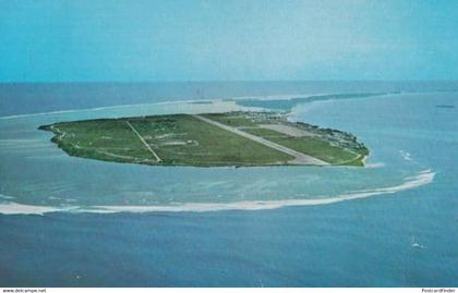 Gan Airport Maldives Islands Indian Ocean Plane Window View 1970s Postcard