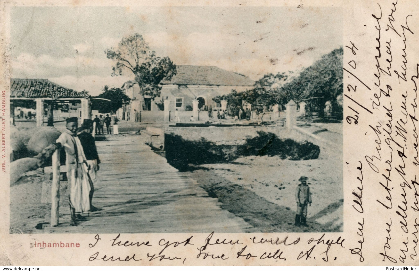 Inhambane Mozambique Antique 1904 Postcard