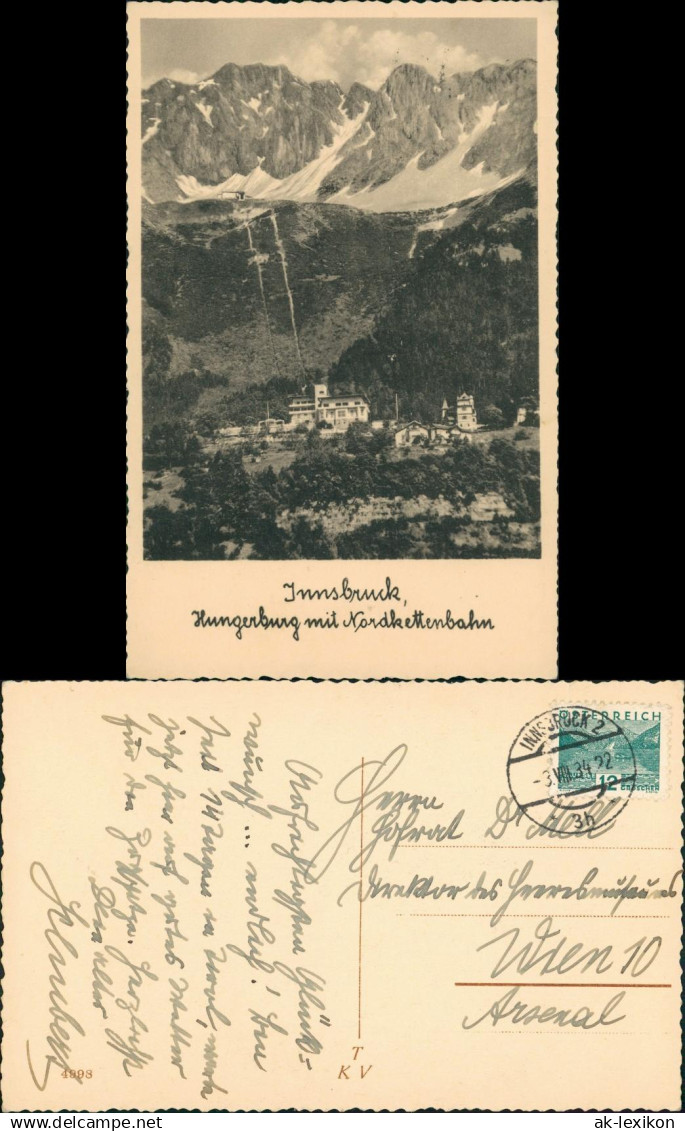 Innsbruck Österreich - Tirol - Innsbruck Hungerburg mit Nordkettenbahn 1934