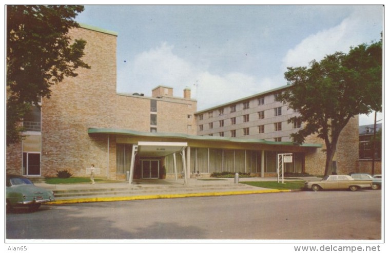 Iowa City Iowa, State University of Iowa Burge Hall Women's Residence Dorm on Campus, c1950s Vintage Postcard