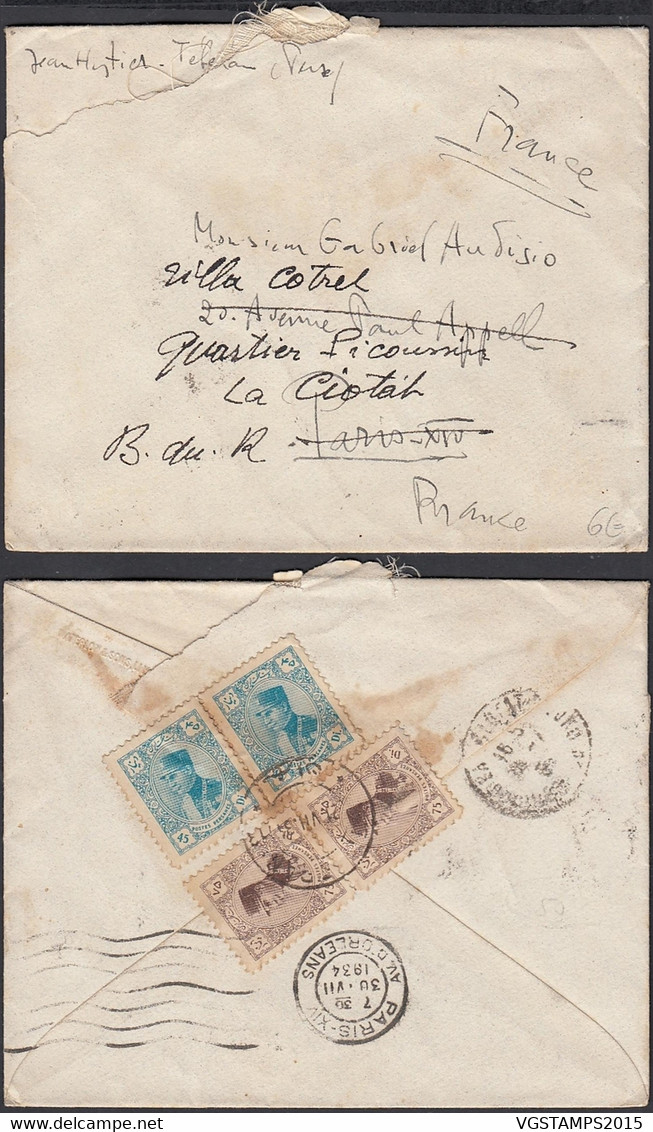 Iran/Perse 1934-  Lettre de Teheran vers Paris......................   (DD) DC-9961