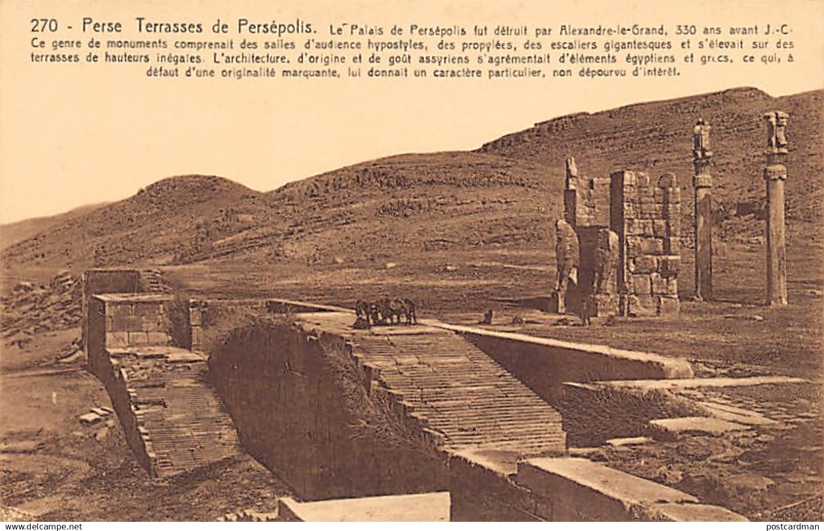 Iran - PERSEPOLIS - The terrace - Publ. Maison d'Art 270