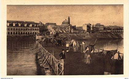 Carte POSTALE  Ancienne  de  IRAQ - MOSSOUL, Pont de bateaux & ville