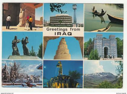 Greetings from Iraq old postcard posted 1979 to Yugoslavia PT180221*