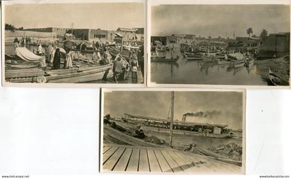 Iraq Basra Boats Steamers 3 Photographs