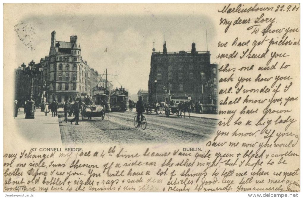 ireland, DUBLIN, O'Connnell Bridge (1901)